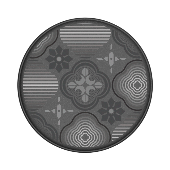 Patterned Glass-Black Begonia Flowers
