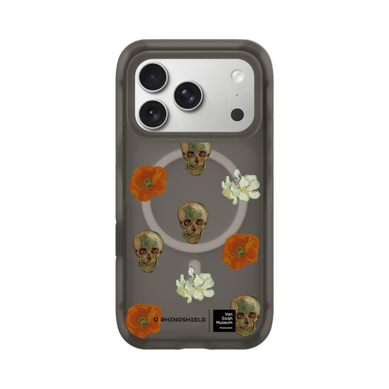 Skulls with Flowers - Repeated Pattern