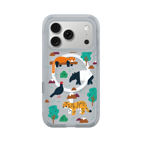 Asian Wildlife – Illustration (Red Panda, Vietnamese Pheasant, Malayan Tiger, Malayan Tapir)