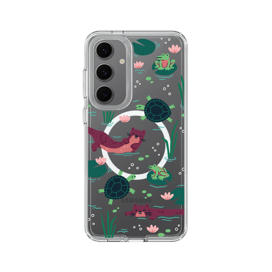 Faune aquatique de Taïwan – Illustration (loutre, tortue, grenouille)