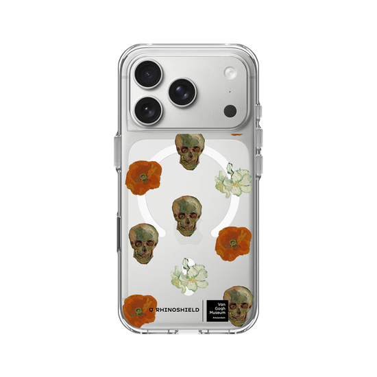 Skulls with Flowers - Repeated Pattern