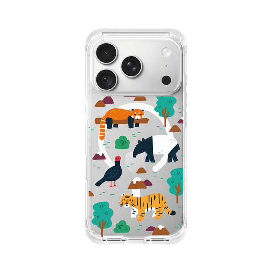 Asian Wildlife – Illustration (Red Panda, Vietnamese Pheasant, Malayan Tiger, Malayan Tapir)