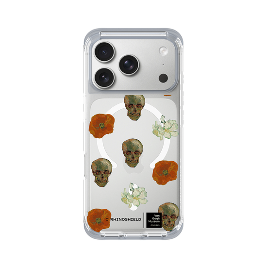 Crânes avec fleurs - Motif répété