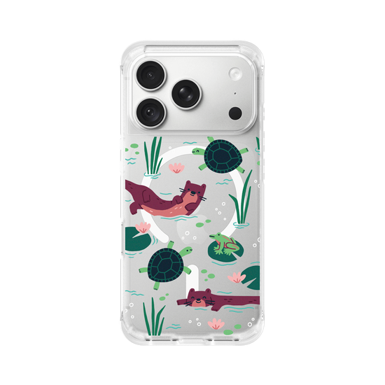 Taiwans Wassertiere – Illustration (Otter, Schildkröte, Frosch)