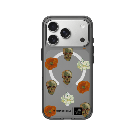 Crânes avec fleurs - Motif répété