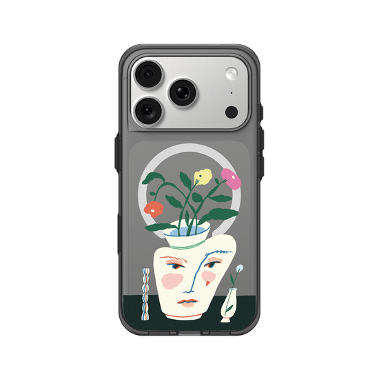 Vase avec visage