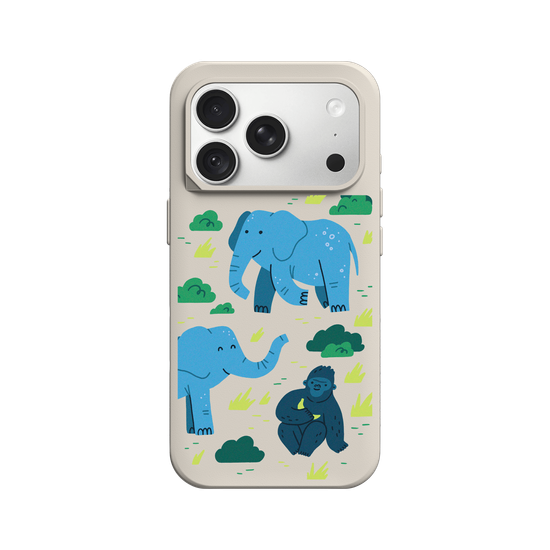 African Wildlife – Illustration (Western Lowland Gorilla, African Elephant)