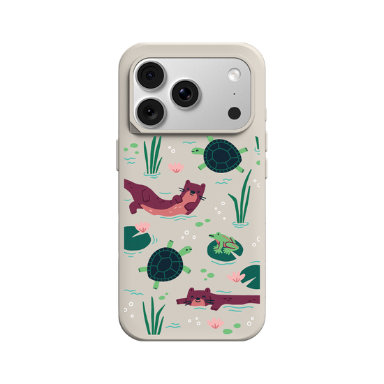 Taiwans Wassertiere – Illustration (Otter, Schildkröte, Frosch)