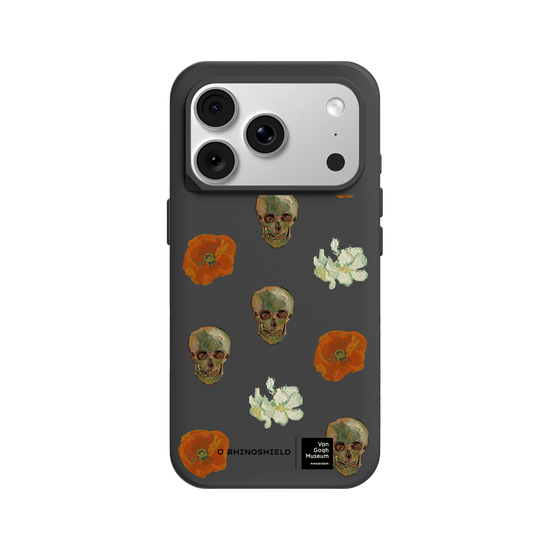 Skulls with Flowers - Repeated Pattern