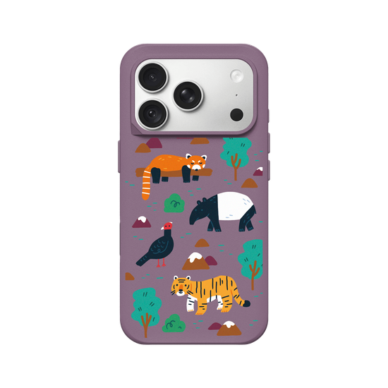 Asian Wildlife – Illustration (Red Panda, Vietnamese Pheasant, Malayan Tiger, Malayan Tapir)