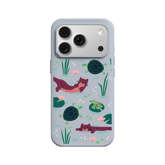 Faune aquatique de Taïwan – Illustration (loutre, tortue, grenouille)