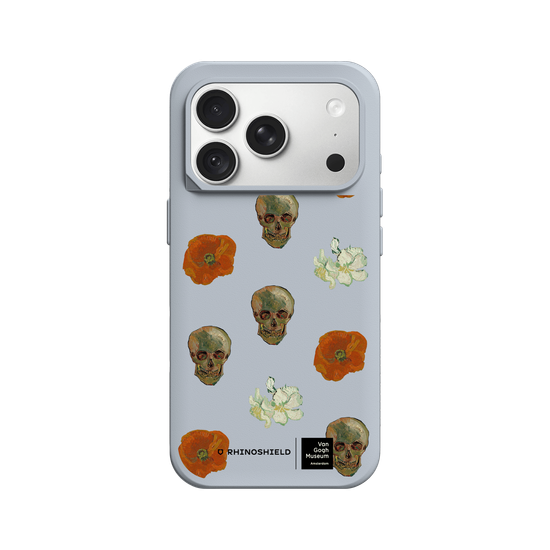 Skulls with Flowers - Repeated Pattern