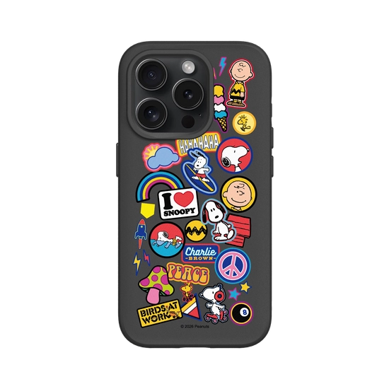 Snoopy | Good Vibes - Patch Pack | SolidSuit - iPhone 15 Pro | RHINOSHIELD