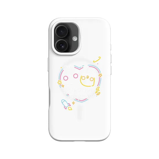 Lazy Rabbit and Mr. Chu Neon Light SolidSuit iPhone 16