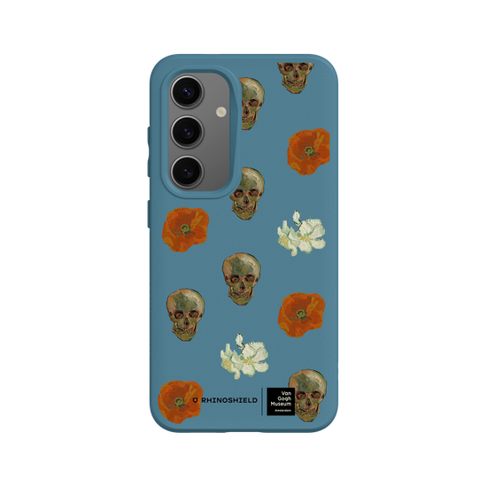 Skulls with Flowers - Repeated Pattern