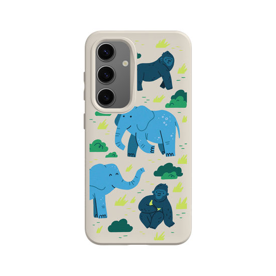 African Wildlife – Illustration (Western Lowland Gorilla, African Elephant)
