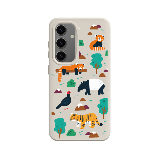 Asian Wildlife – Illustration (Red Panda, Vietnamese Pheasant, Malayan Tiger, Malayan Tapir)