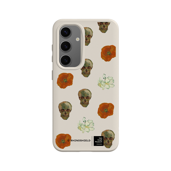 Skulls with Flowers - Repeated Pattern