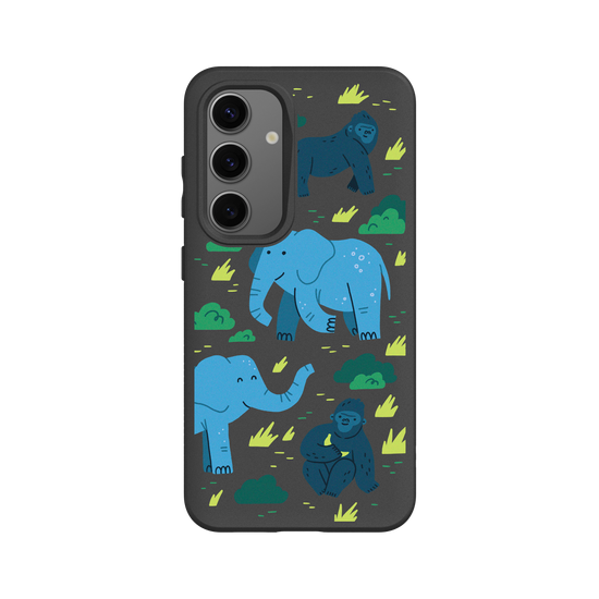 African Wildlife – Illustration (Western Lowland Gorilla, African Elephant)