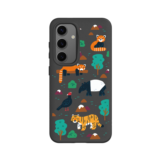 Asian Wildlife – Illustration (Red Panda, Vietnamese Pheasant, Malayan Tiger, Malayan Tapir)