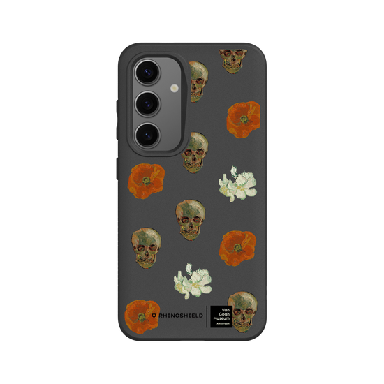 Skulls with Flowers - Repeated Pattern