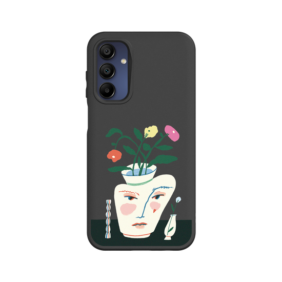Vase avec visage