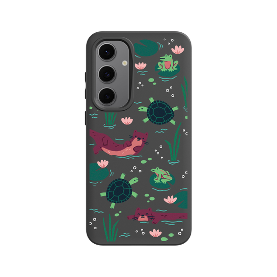 Faune aquatique de Taïwan – Illustration (loutre, tortue, grenouille)