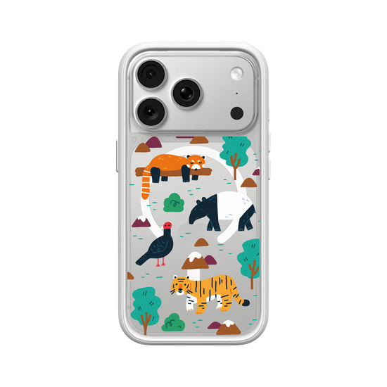 Asian Wildlife – Illustration (Red Panda, Vietnamese Pheasant, Malayan Tiger, Malayan Tapir)