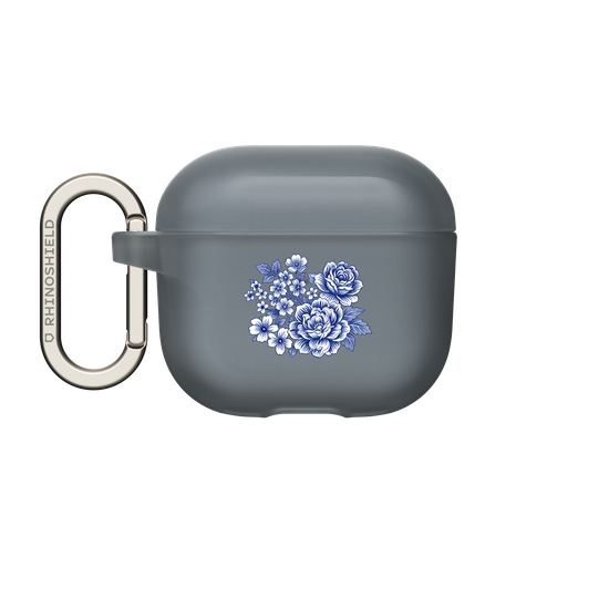 Tissu floral taïwanais · Bleu et blanc