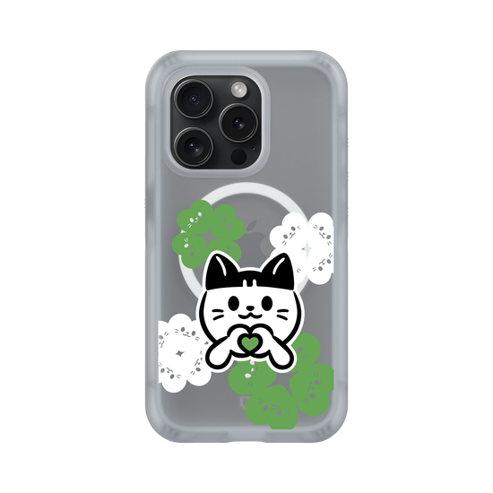 meow meow loves - green heart