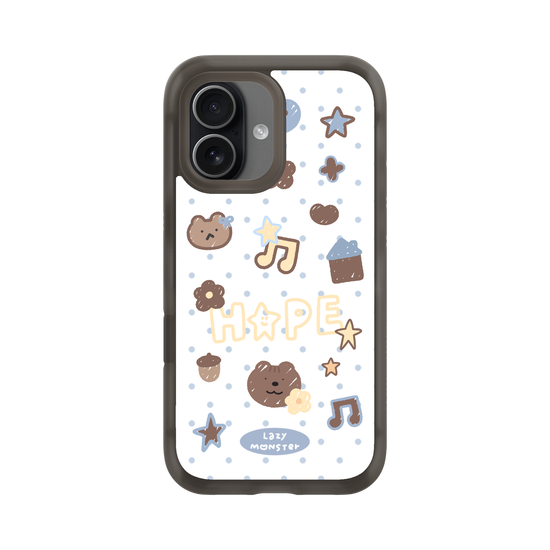 Lazy Monster Dot Sticker Phone Case 04.