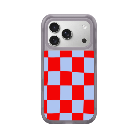 Blue and red check