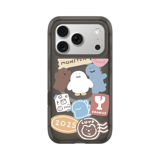 Lazy Monster cute stickers 01.