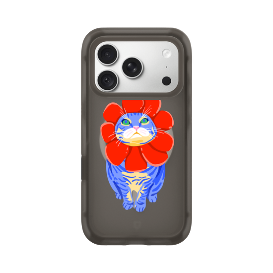 flower cat red and blue