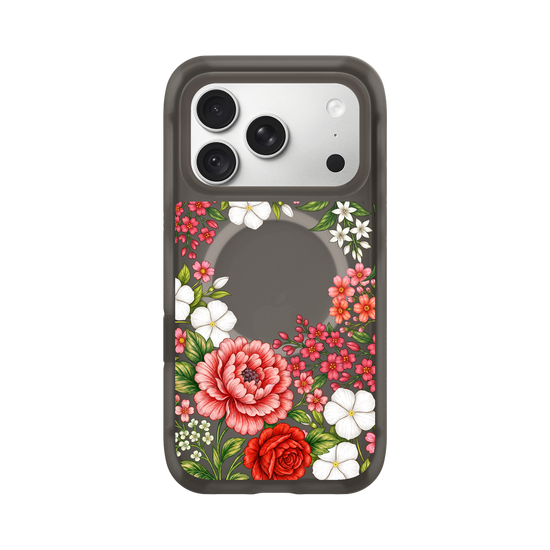 Tissu floral taïwanais · Floraison rose