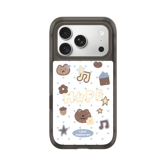 Lazy Monster Dot Sticker Phone Case 04.