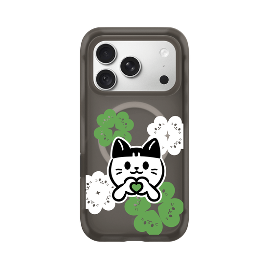 meow meow loves - green heart