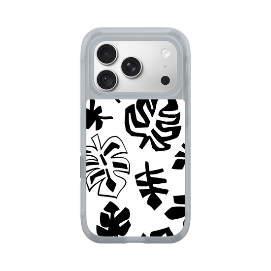 Monochrome jungle leaves