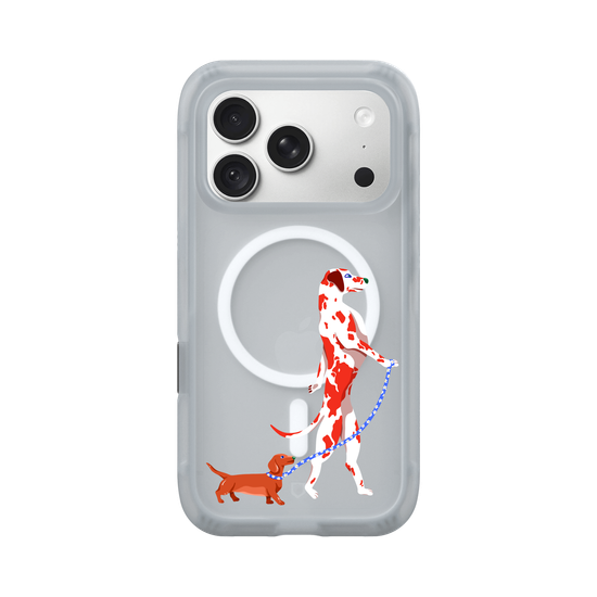 dog walking a dog