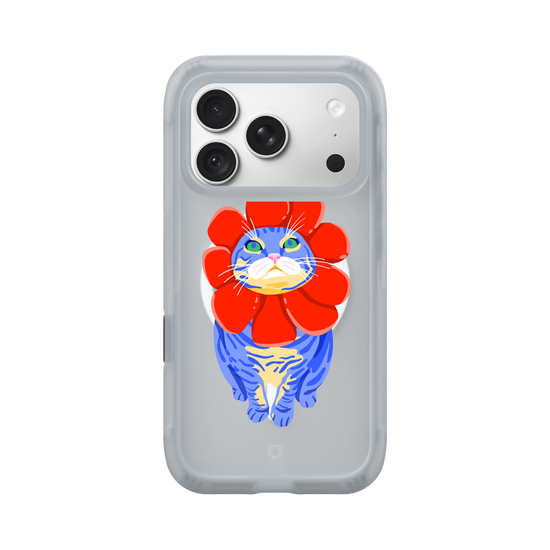 flower cat red and blue