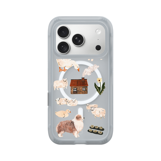 A farm with sheep