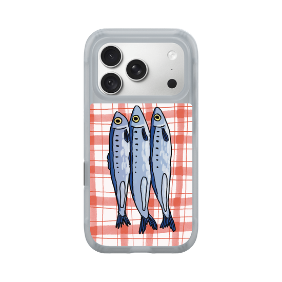 Sardines on Gingham Tablecloth
