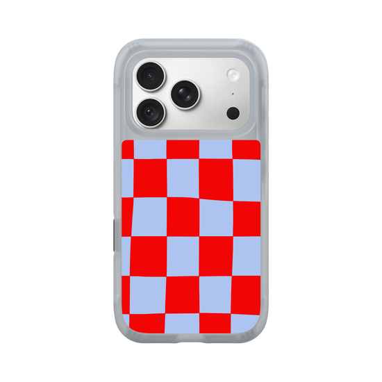 Blue and red check