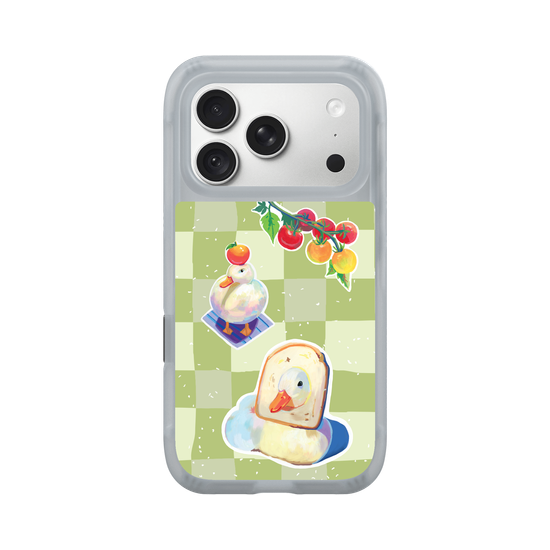 Little Ducks toast in Matcha Background