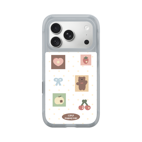 Lazy Monster Dot Sticker Phone Case 01.