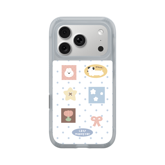 Lazy Monster Dot Sticker Phone Case 02.