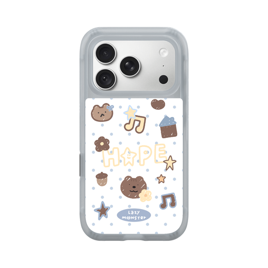 Lazy Monster Dot Sticker Phone Case 04.