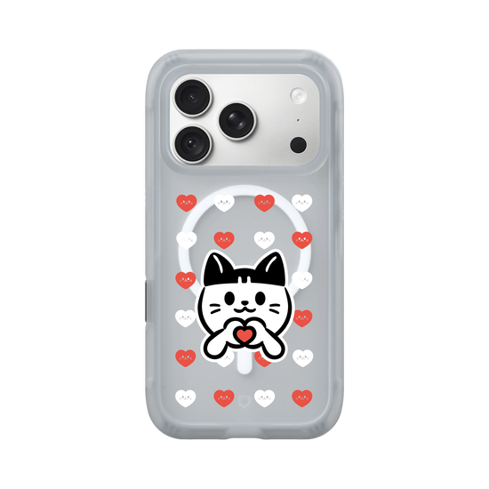 meow meow loves - red heart
