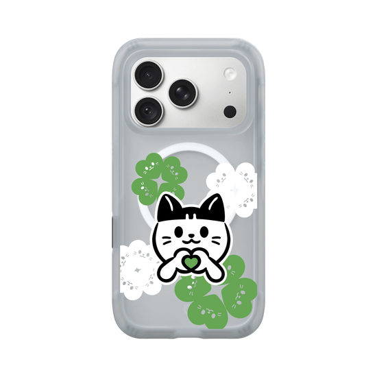 meow meow loves - green heart