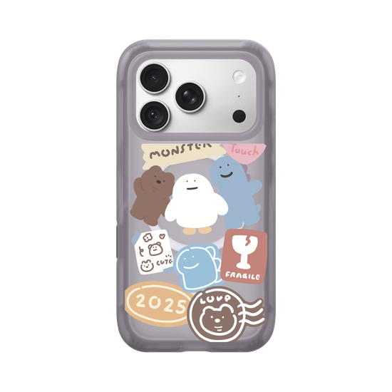 Lazy Monster cute stickers 01.